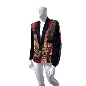 Y2K Vintage Tommy n Loulou Brocade Patchwork Tapestry Classic Old Money Blazer‎
